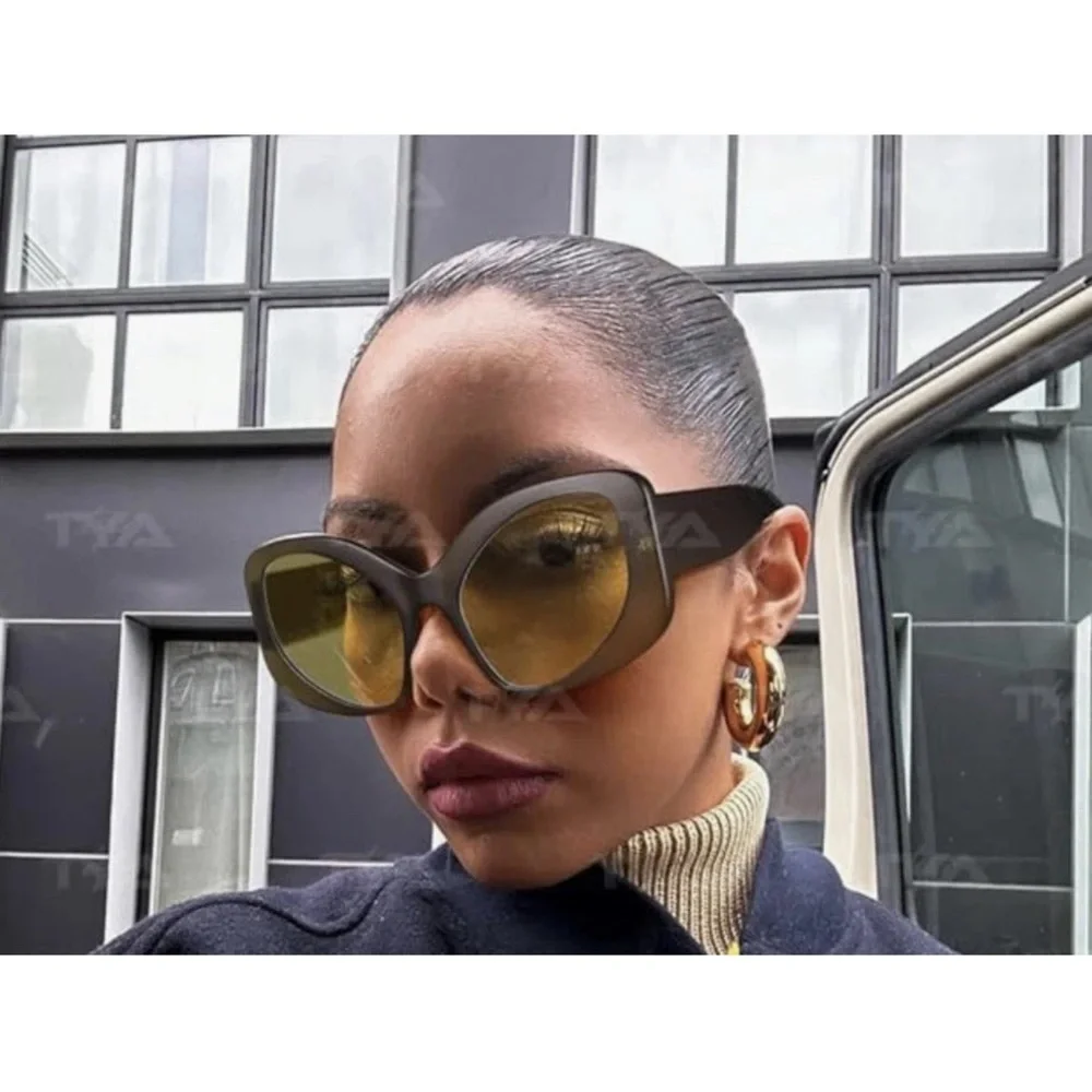 Stylish Oversized Sunglasses Fashion Oval Chunky Sunglasses Cat-Eye Rectangular